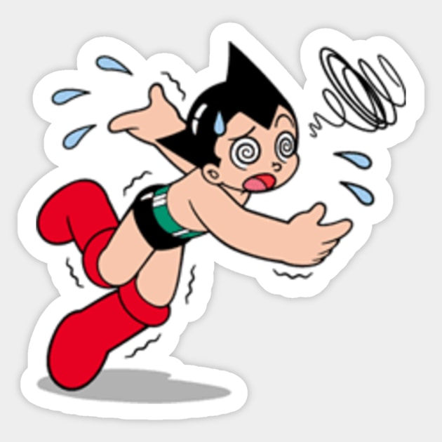 Astro Boy Falling Derp Sticker by Secretsheep13